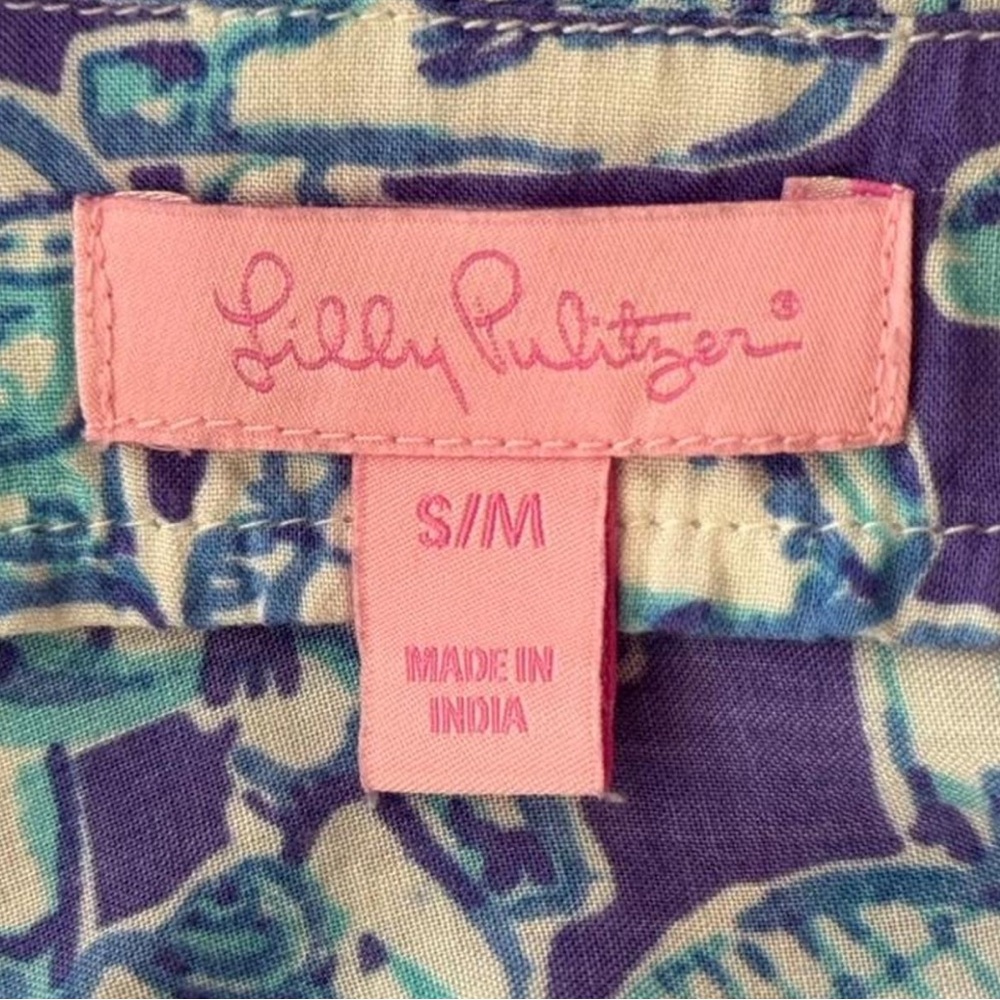 Lilly Pulitzer Sydney Caftan Top - Uptown Trunk Elephant Print - Size S/M - Picture 3 of 7